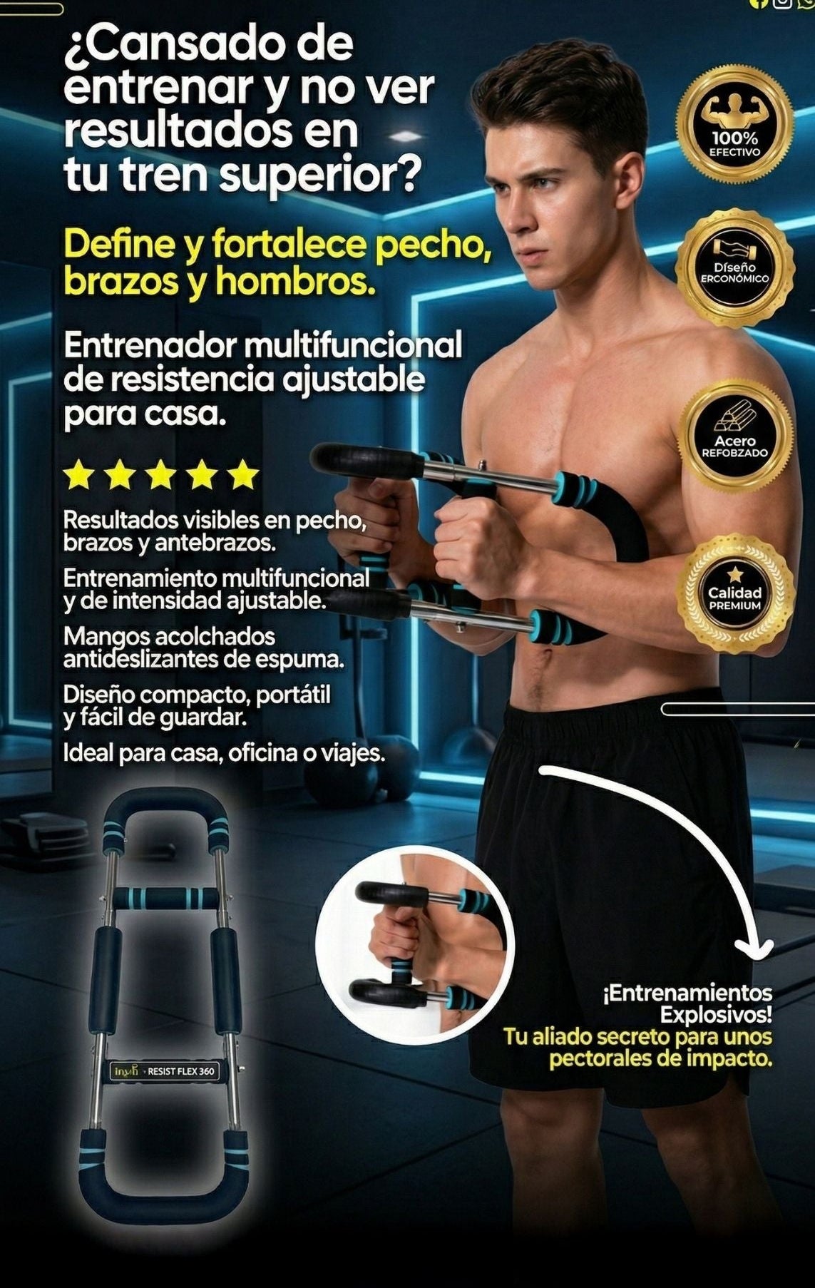 FlexiGrip Pro | Barra Ajustable De Ejercicios
