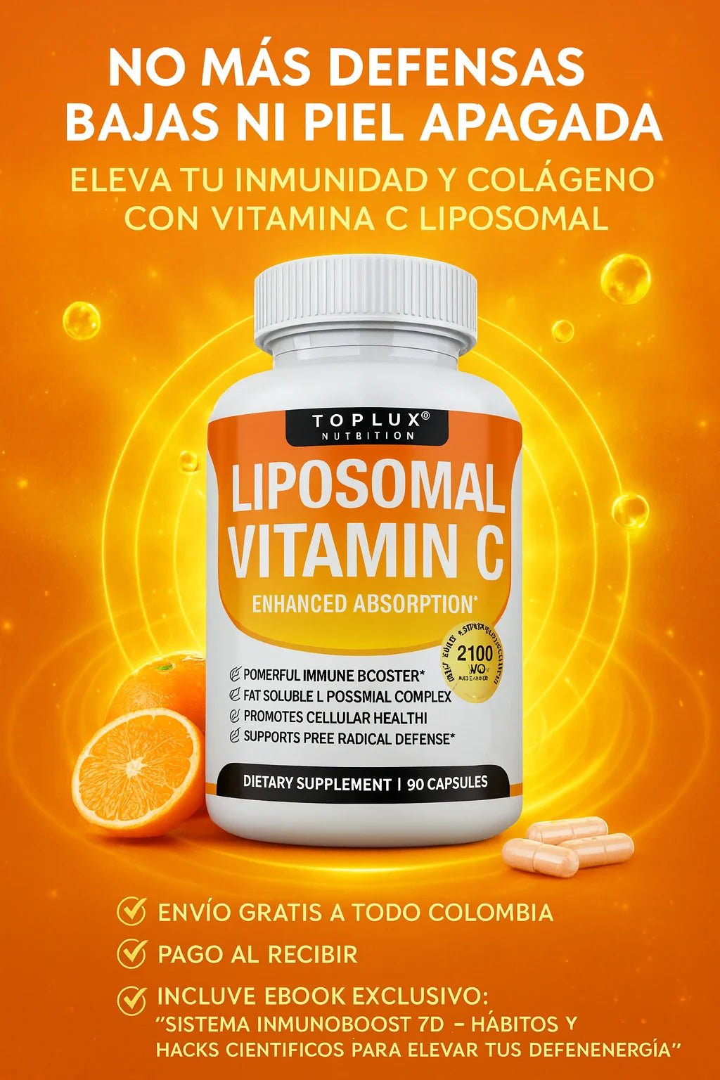 LIPOSOMAL VITAMINA C + EBOOK GRATIS 🎁