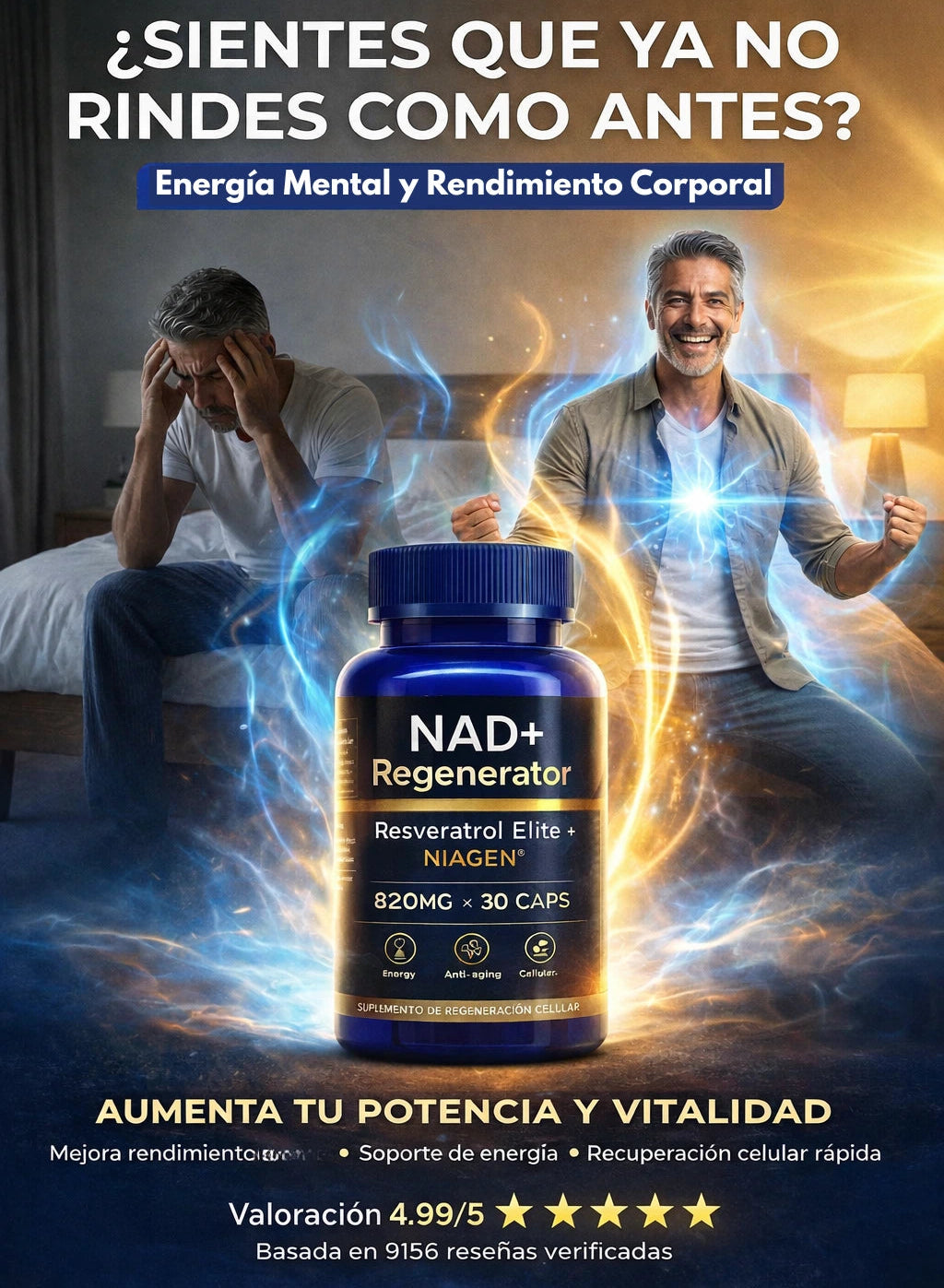 NAD+ REGENERATOR – ENERGÍA CELULAR, CLARIDAD Y VITALIDAD