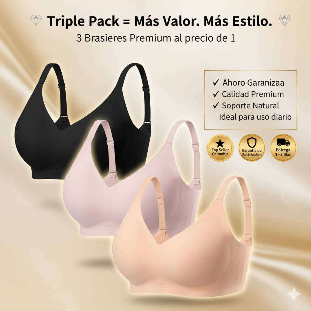Top pack x3 Sujetadores Premium