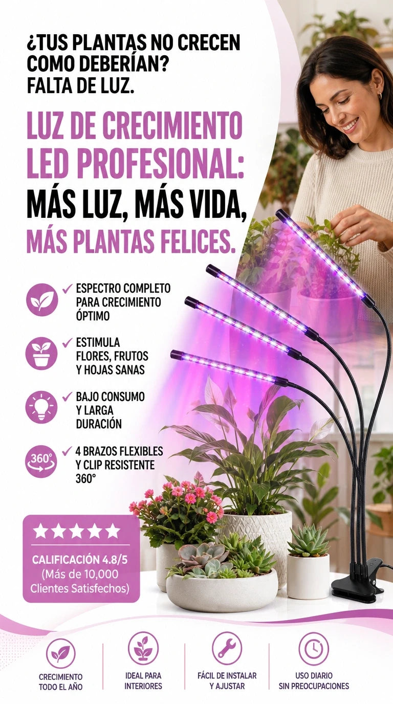 Luz Ultravioleta de Crecimiento | Salud y Vitalidad para tus plantas 🌿