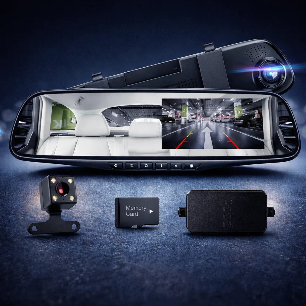 ESPEJO RETROVISOR CON DOBLE CÁMARA 4K