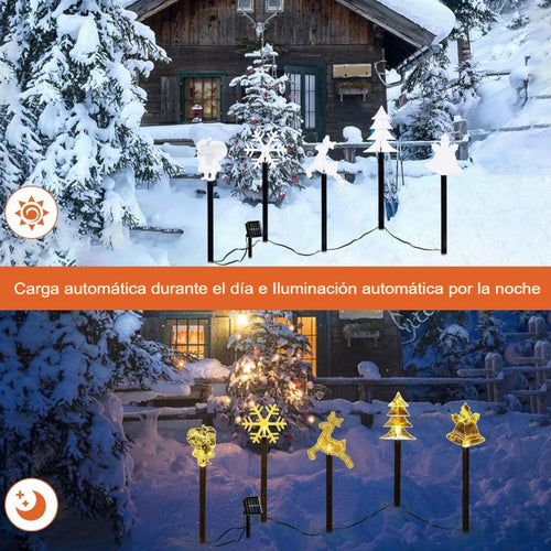 🌟 Luces Solares Navideñas – Paisajes brillando toda la noche