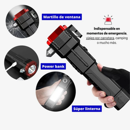 Linterna Multifuncional 4 en 1 Recargable