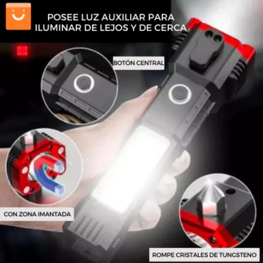 Linterna Multifuncional 4 en 1 Recargable