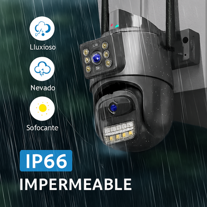 Cámara de Vigilancia Exterior Doble Lente – Seguridad Total con Tecnología Inteligente 🔐