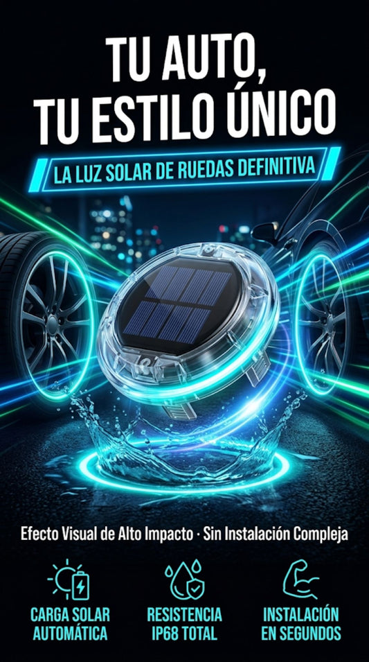 Luz Solar Led Para Rueda De Auto