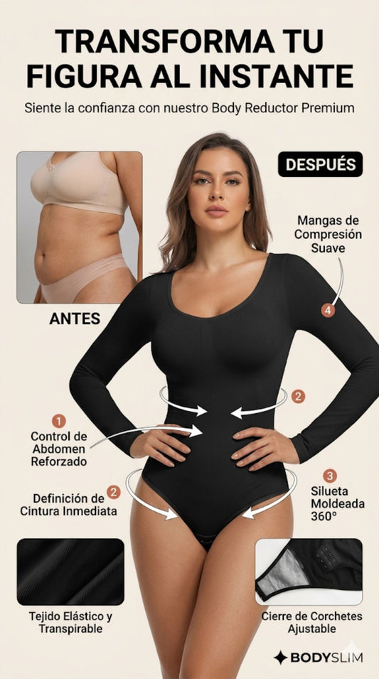Body Reductor Control con Mangas Largas