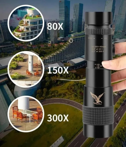 Telescopio Monocular 4K Zoom 40X adaptable a cualquier teléfono
