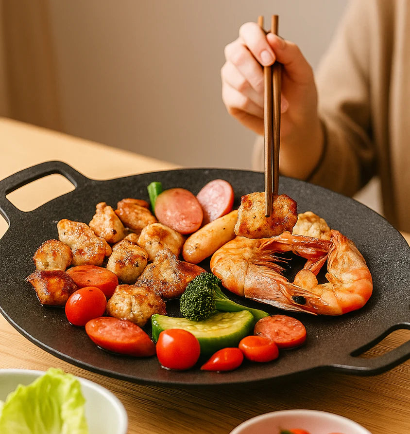 Plancha Antiadherente | 40cm de Hierro Premium + Ebook con 100 recetas exclusivas GRATIS🎁