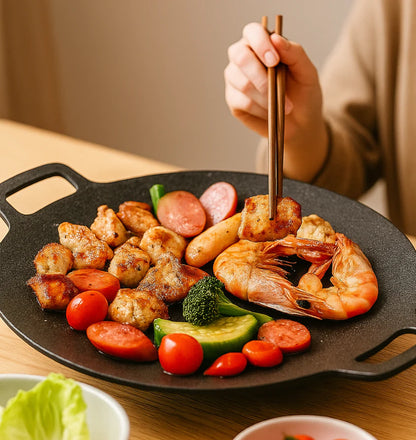 Plancha Antiadherente | 40cm de Hierro Premium + Ebook con 100 recetas exclusivas GRATIS🎁