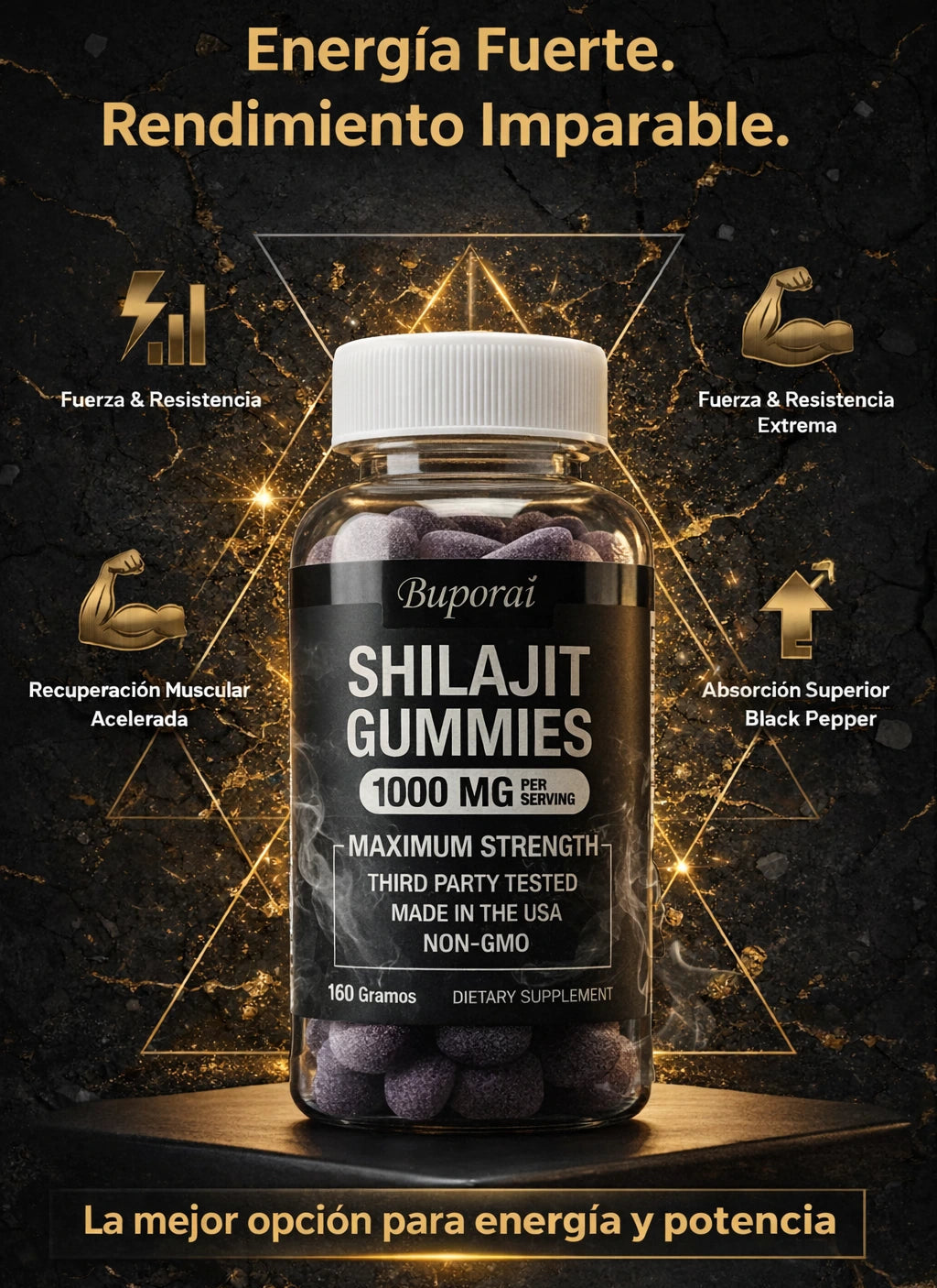 ⚡ SHILAJIT GUMMIES GOLD – PODER MASCULINO 💪