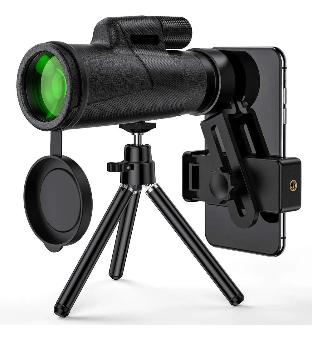 Telescopio Monocular 4K Zoom 40X adaptable a cualquier teléfono