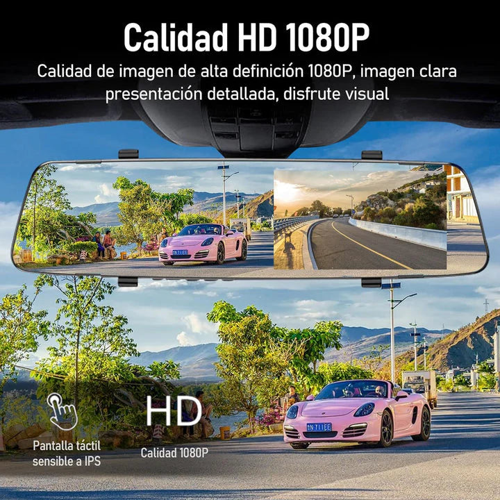 ESPEJO RETROVISOR CON DOBLE CÁMARA 4K