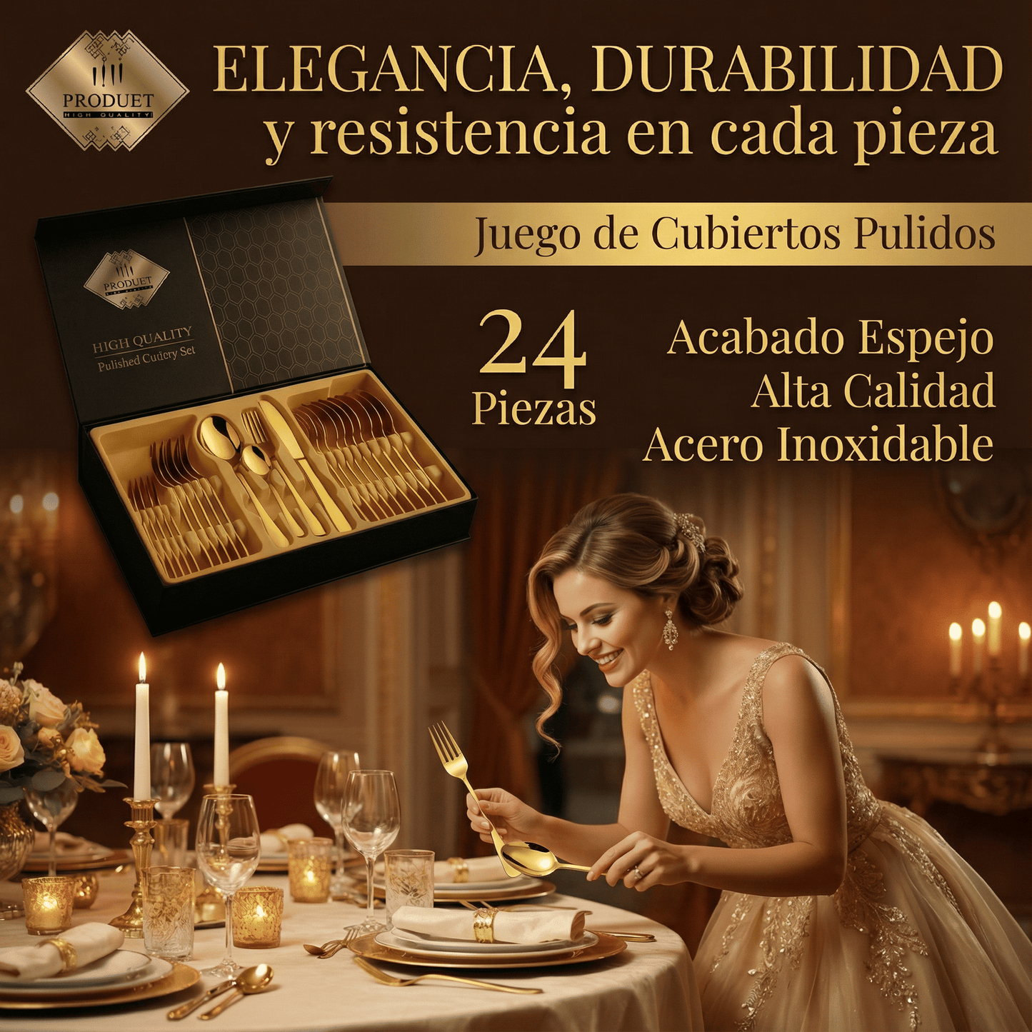 Set de Cubiertos Premium🍷🍽️