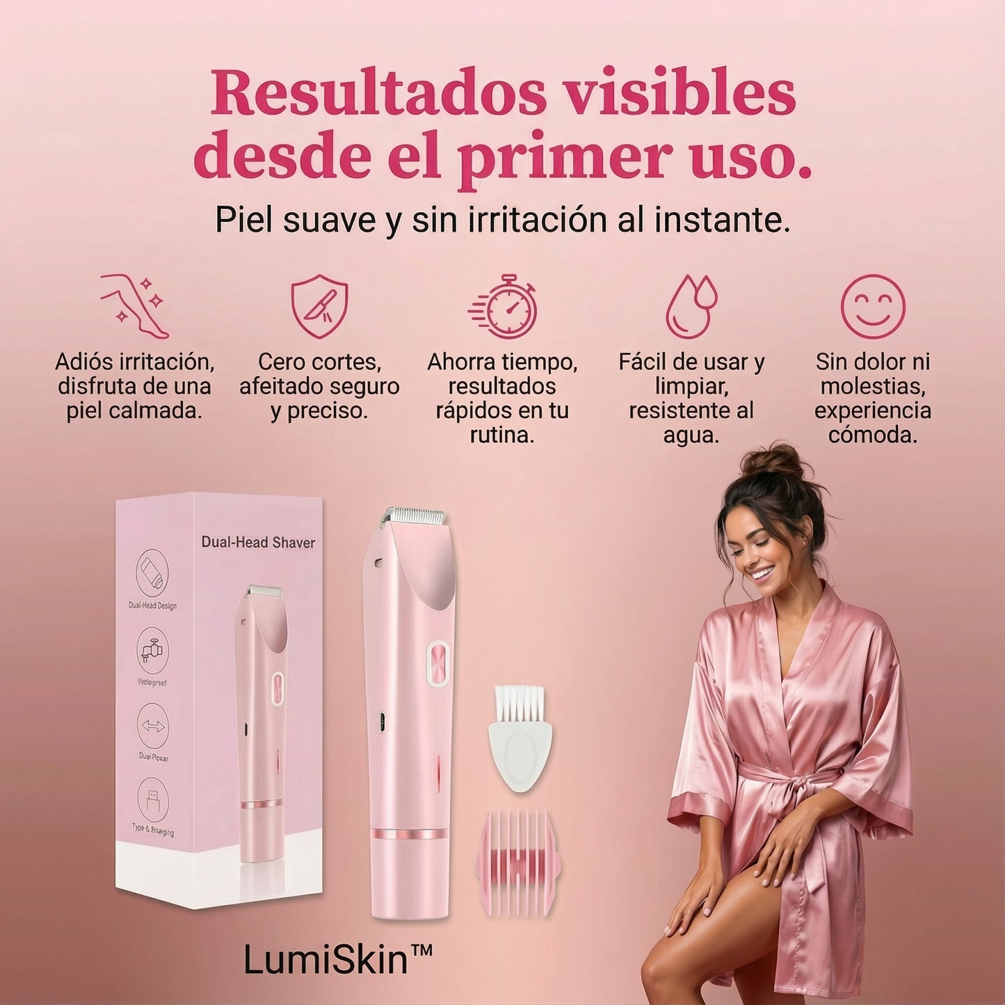 LumiSkin™Depiladora 3 en 1
