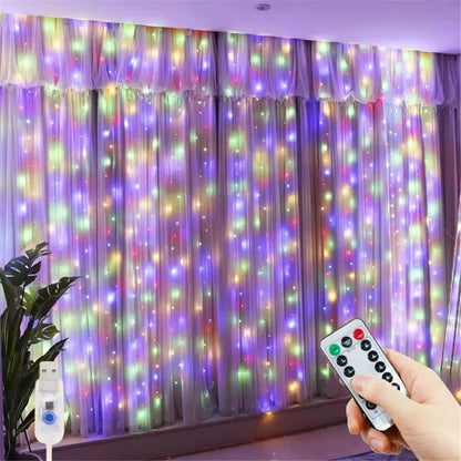 Cortina LED de Cascada 🌟 | Vive la magia de la navidad