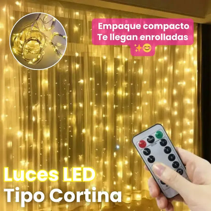 Cortina LED de Cascada 🌟 | Vive la magia de la navidad