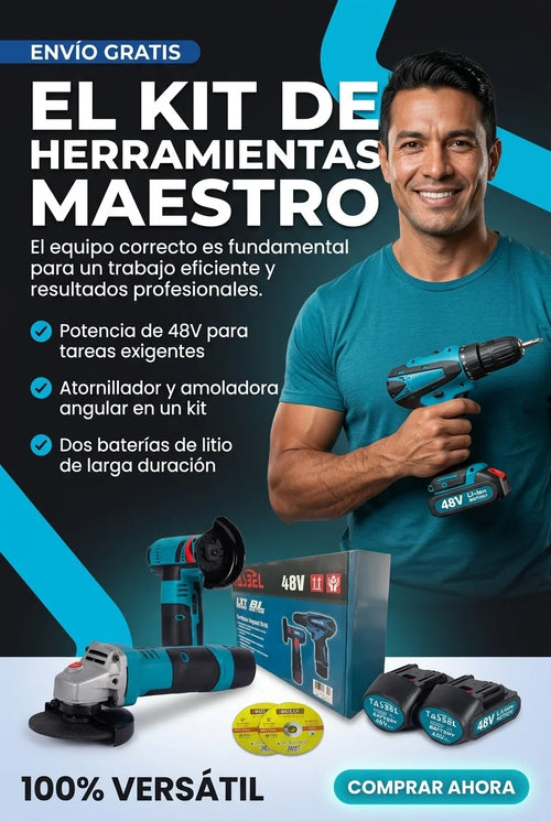 Kit Tasbel®️ Esmeril + Taladro 48v + 2 Baterias