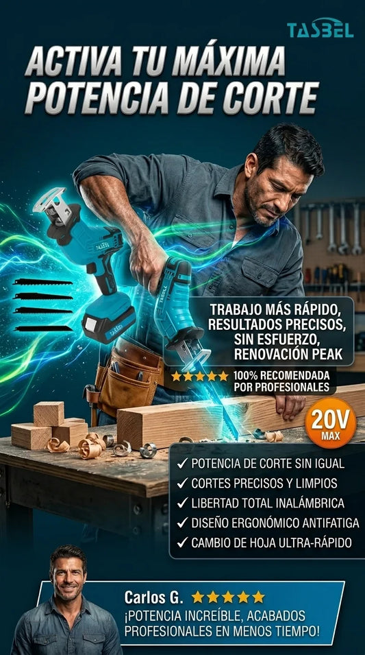 Tasbel®️ Sierra Alternante Caladora 36v + 2 Baterias