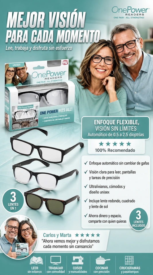Lentes OnePowder PAGA 1 LLEVA 3